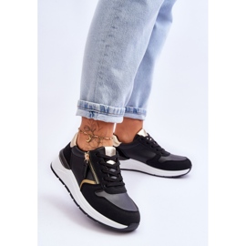 PG1 Damen-Sportschuhe mit Reißverschluss Schwarz Larisa 2