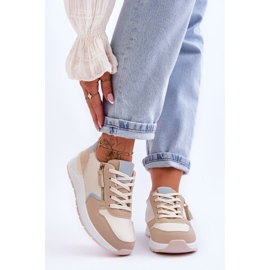 PG1 Damen-Sportschuhe mit Reißverschluss Beige Larisa 1