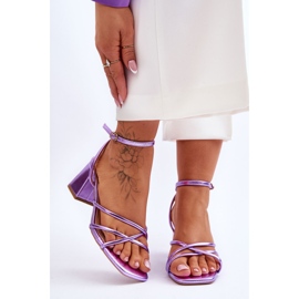 Modische Felisa Violet High Heel Sandalen lila 1