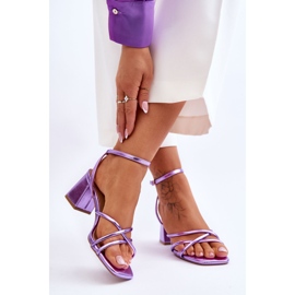 Modische Felisa Violet High Heel Sandalen lila 2