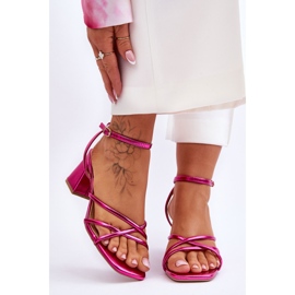 Modische Felisa-Sandalen in Fuchsia mit hohem Absatz rosa 1