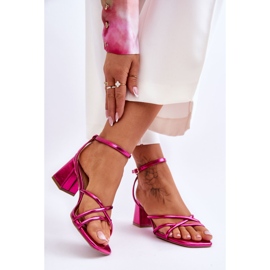 Modische Felisa-Sandalen in Fuchsia mit hohem Absatz rosa 2