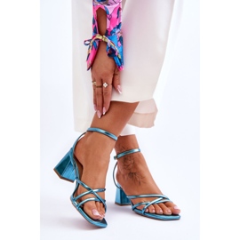 Modische Felisa Blue High Heel Sandalen blau 2