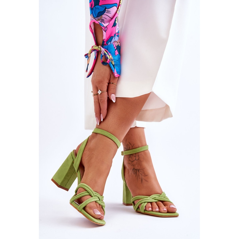 Klassische Wildledersandalen Green Bernett grün 2