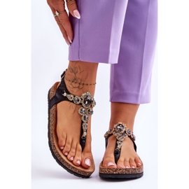 FB2 Flip-Flops auf Korkplattform Schwarz Naomi 1