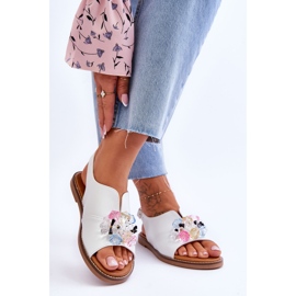 Vinceza Damen-Ledersandalen mit Steinen White Mersea schwarz 2