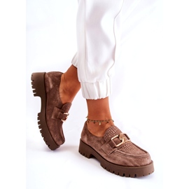 Lemar Frauen Wildleder hellbraune Schuhe mit einer Verzierung 2