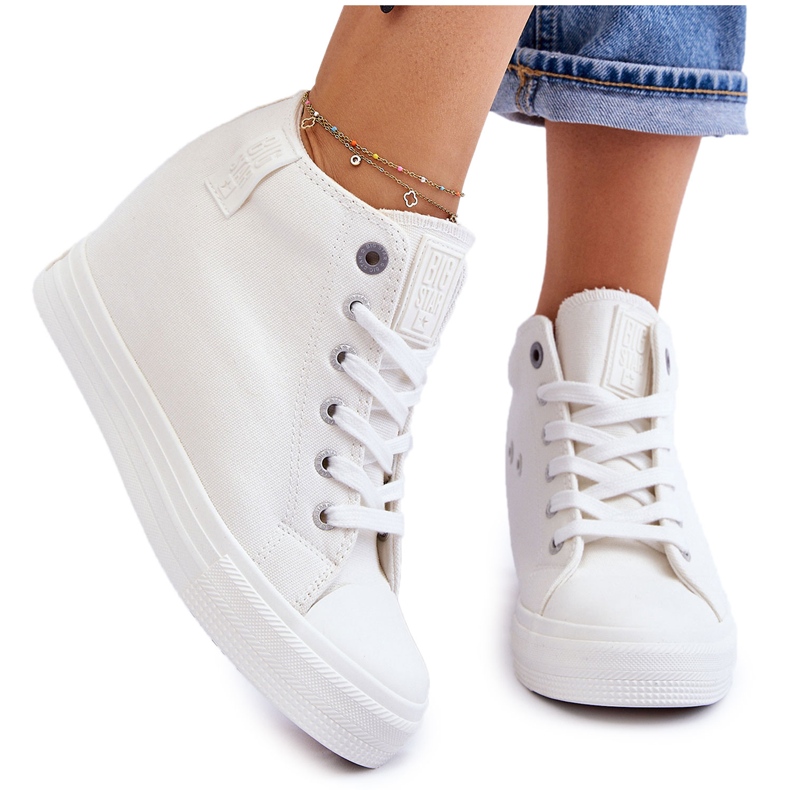 Hidden Wedge High Sneakers Big Star LL274035 Weiß 6