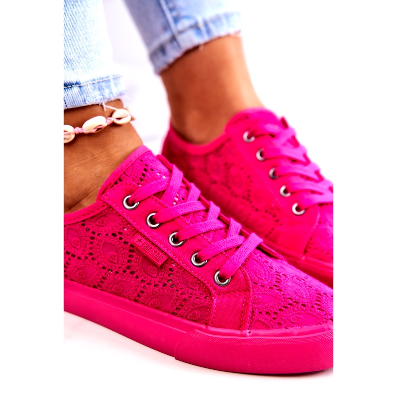 Durchbrochene Turnschuhe Big Star JJ274060 Rosa 8
