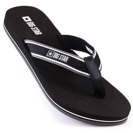 Schwarze flache Flip-Flops Big Star JJ274A377 1