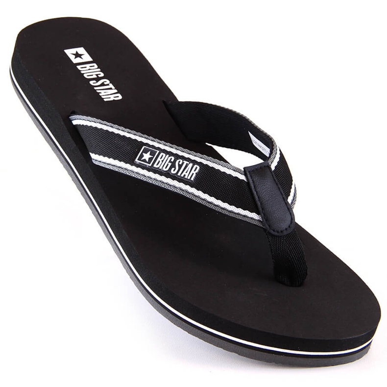 Schwarze flache Flip-Flops Big Star JJ274A377 1
