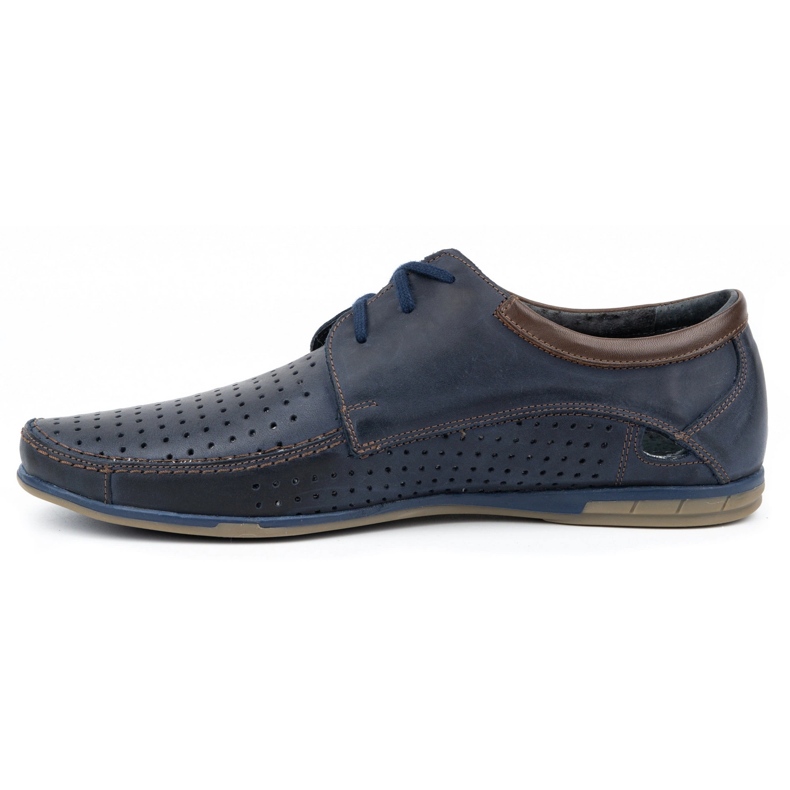 Olivier Durchbrochene Herrenschuhe 563 marineblau 1