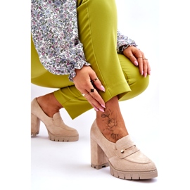 Vinceza Elegante Wildleder High Heels Beige Mintore 4