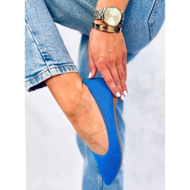 Durchbrochene Ballerinas Forlani Blue blau 2