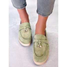 BM Wildleder-Loafer von Ottavia Green grün 1