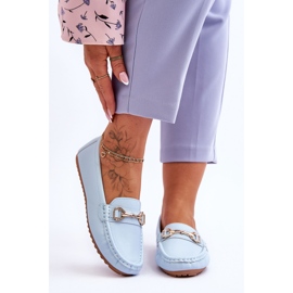 Klassische Leder-Loafer in Hellblau von Verona 1