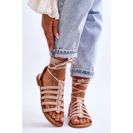 FC3 Damen-Römersandalen aus Wildleder Beige Semper 1