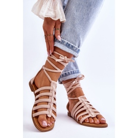 FC3 Damen-Römersandalen aus Wildleder Beige Semper 2