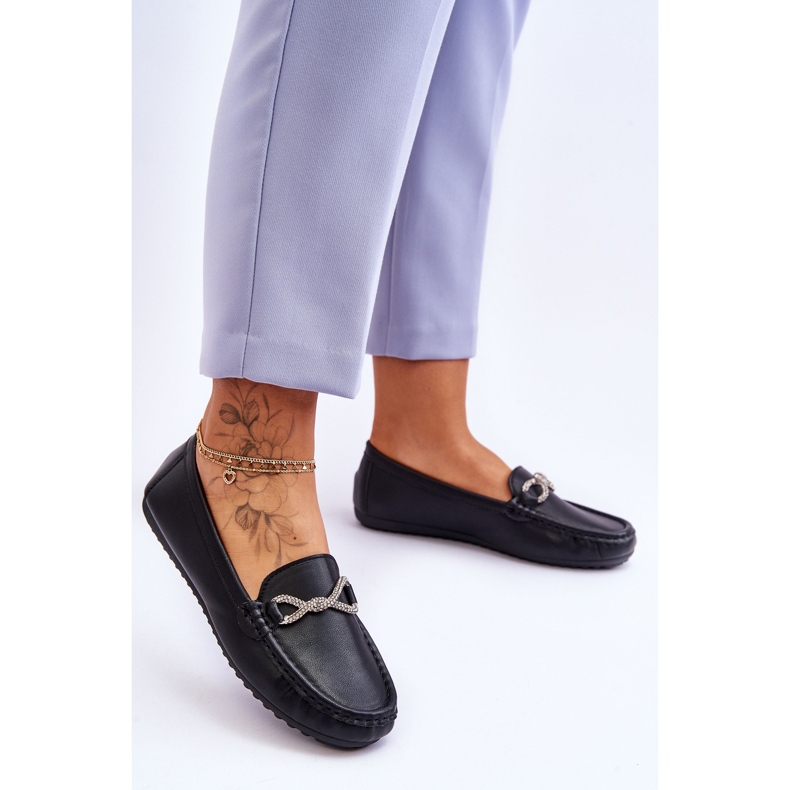 FC3 Damen-Slip-On-Loafer mit Glitzerverzierung in Schwarz von This Moment 2