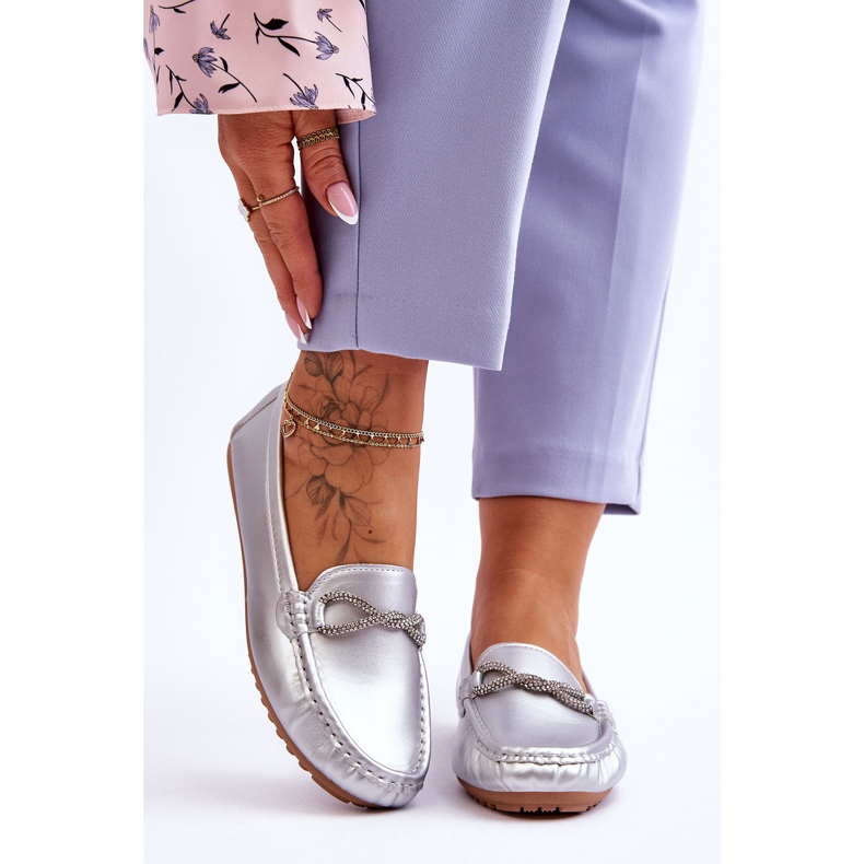 FC3 Slip-On-Mokassins für Damen mit Glitzerverzierung in Silber von This Moment 1