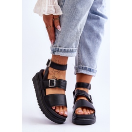 FM1 Damensandalen mit schwarzem Hever-Riemen 1