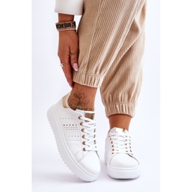 Damen-Sportschuhe Weiß und Gold Seien Sie der Erste! 1