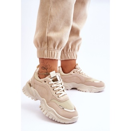 Klassische Plateau-Sneakers in Beige – Need It 2