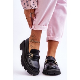 Damen-Loafer auf massivem Plateau Black Calypso schwarz 1