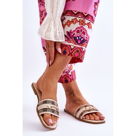 Klassische flache Absätze aus beigem Marlene 2