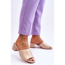 Elegante glatte Hausschuhe Sergio Leone KL317 Beige 2