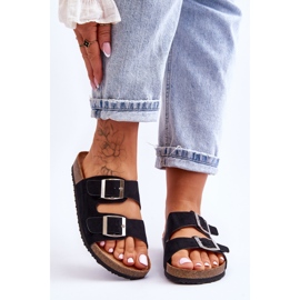 FB1 Damen-Slip-On-Sandalen in Schwarz von Destino 1