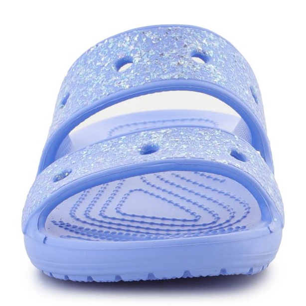 Crocs Classic Glitter Sandal Jr. 207788-5Q6 Hausschuhe blau 1