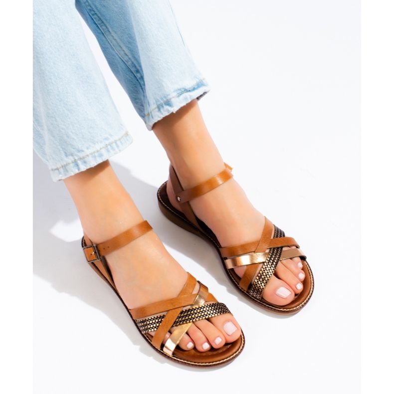 Braune Damen-Ledersandalen von W. Potocki 2