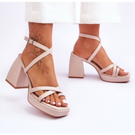 FS1 Modische Heels und Plateau-Sandalen in Beige von Secret Rose 2