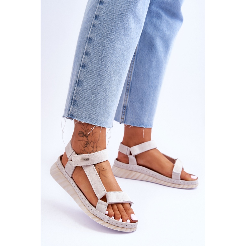 Wildleder-Klettsandalen Big Star LL276014 beige 2