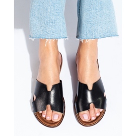 W. Potocki Schwarze Lederhausschuhe für Damen von Potocki 1