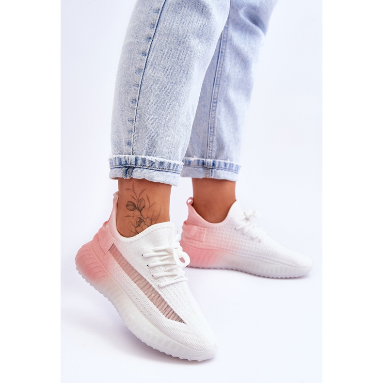 PM1 Boston Slip-On-Sneaker in Ombre-Weiß und Rosa 2