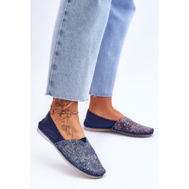 Damen-Ballerinas aus Leder Maciejka 01930-103 Marineblau 2