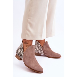 Maciejka Lederstiefel mit Flecken 04091-55 Dunkelbeige 1