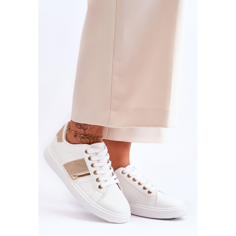 Damen-Sportschuhe mit Jets Weiß-Gold Axelle 1