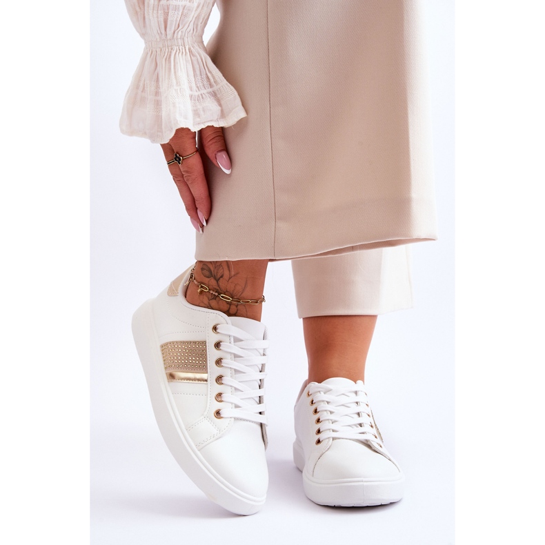 Damen-Sportschuhe mit Jets Weiß-Gold Axelle 2