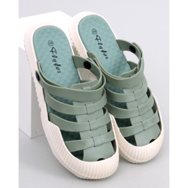 Sammy Green Damen-Gummisandalen grün 1