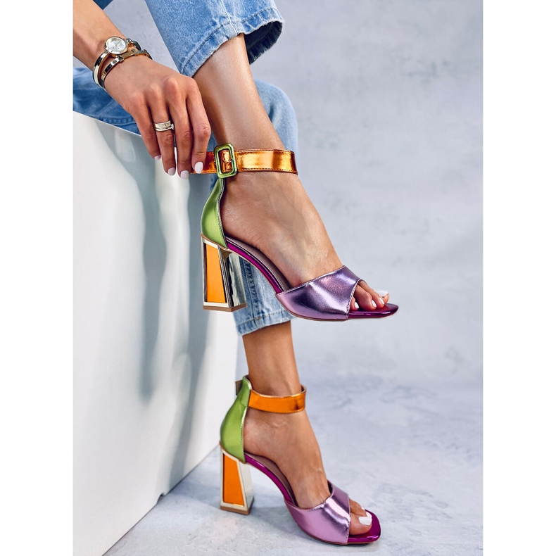 Seastar Sandalen mit geometrischem Absatz von Marshmello Pink rosa 2