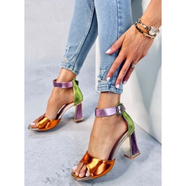 Geometrische Absatzsandalen von Marshmello Orange 1