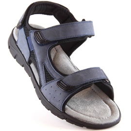 Marineblaue Klettsandalen für Herren von American Club 1