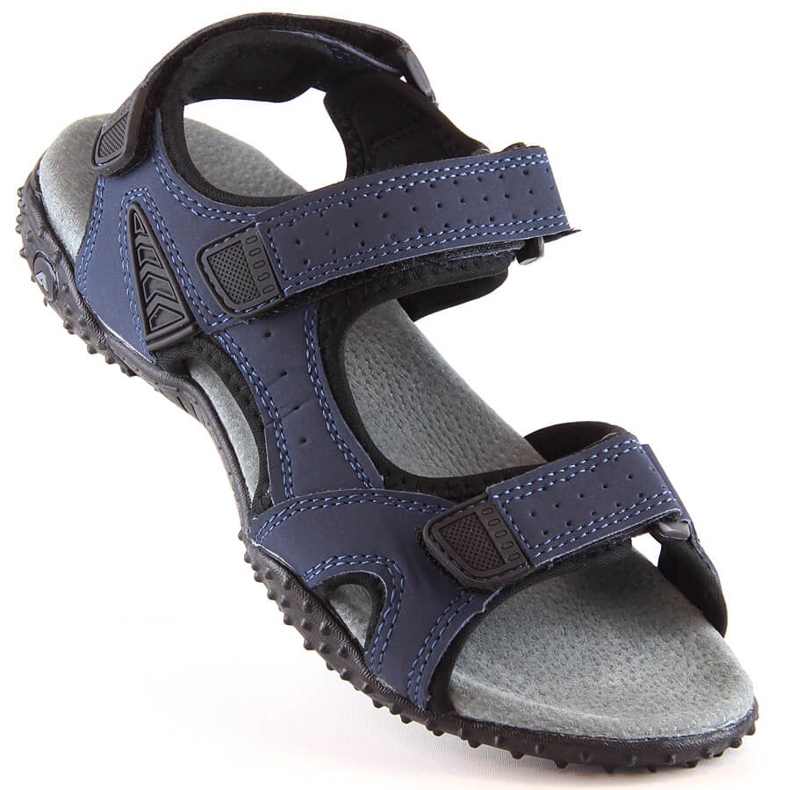 Marineblaue Sportsandalen mit Klettverschluss von American Club 1