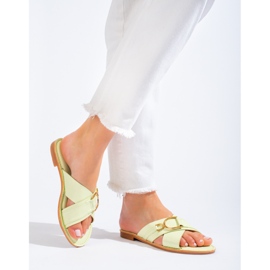 Grüne Shelovet-Hausschuhe für Damen 1