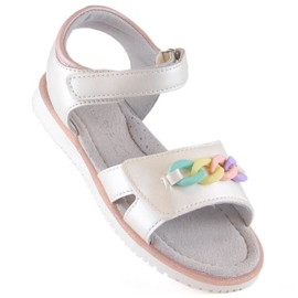 Klettsandalen mit Kette Miss Jr EVE426 beige 1
