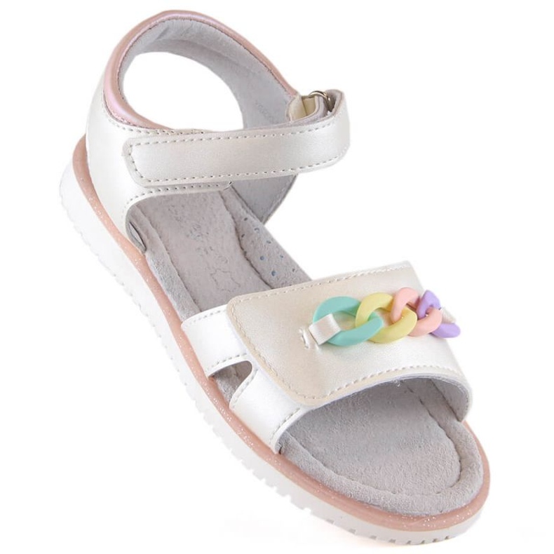 Klettsandalen mit Kette Miss Jr EVE426 beige 1