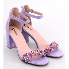 BM Sandalen mit Steinabsatz Valentine Purple lila 1